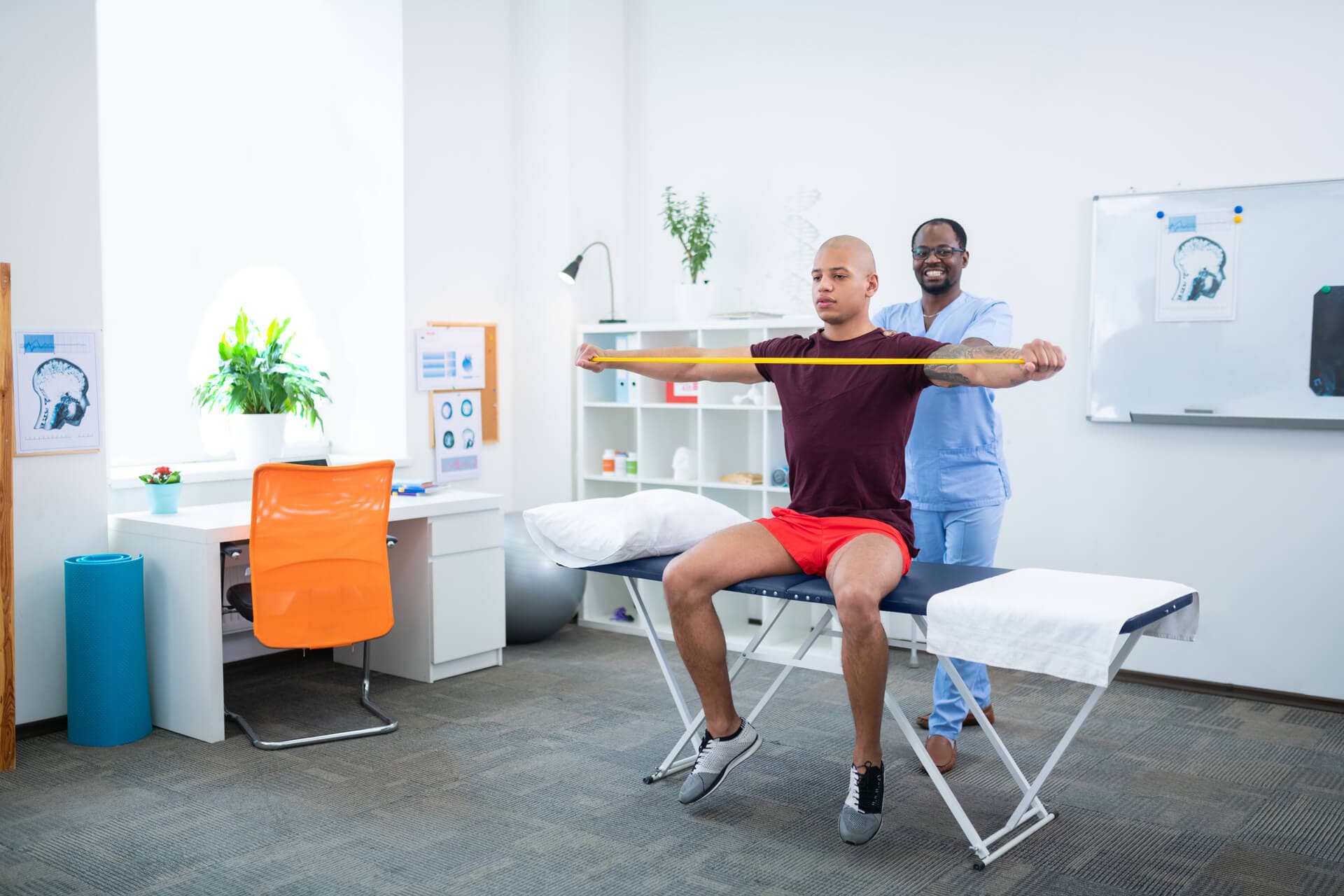 physio assisted arm stretch