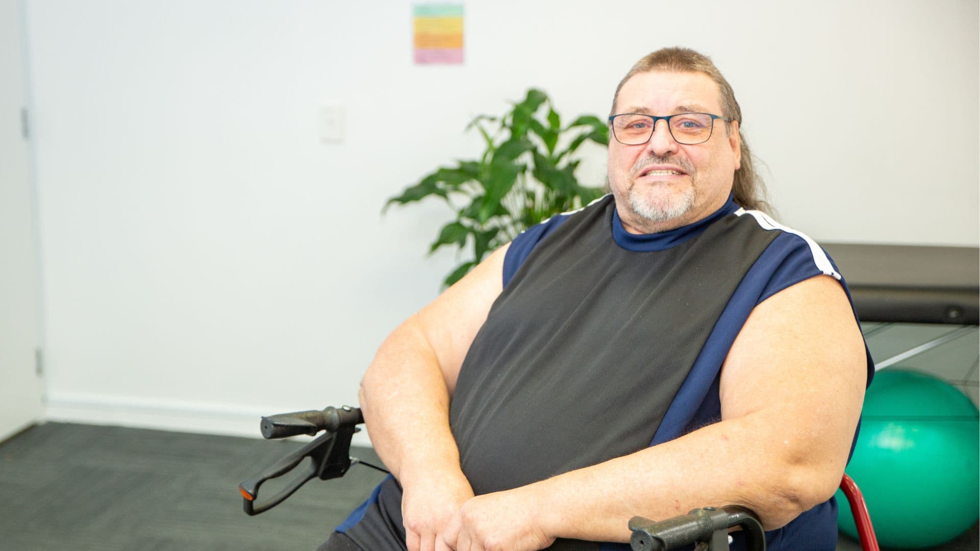 Gary in a mobility chair