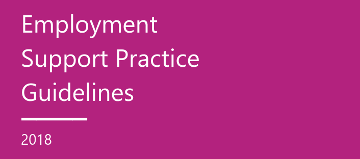 Employment Support Practice Guidelines 2018