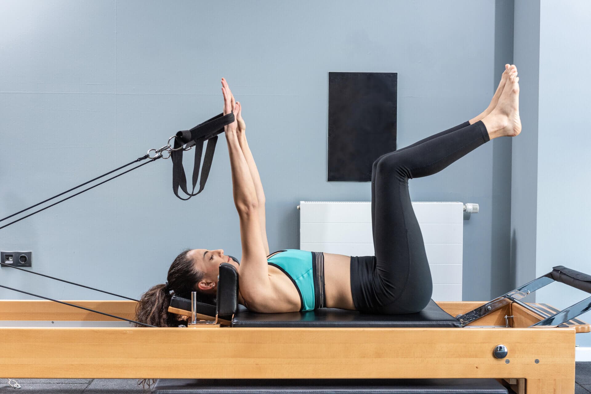 yoga pull down stretch on back