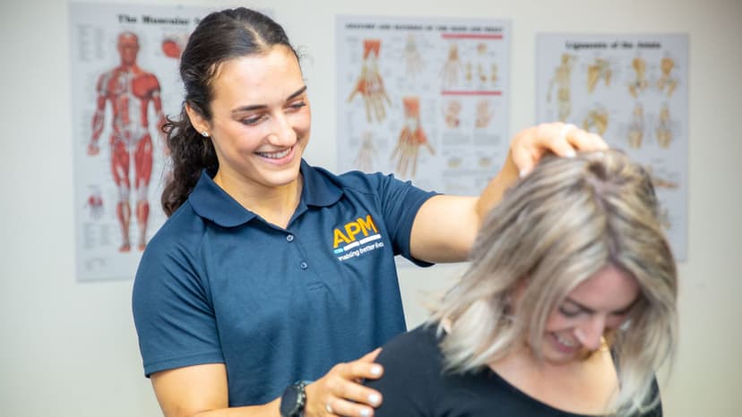 APM Physio giving a patient treatment